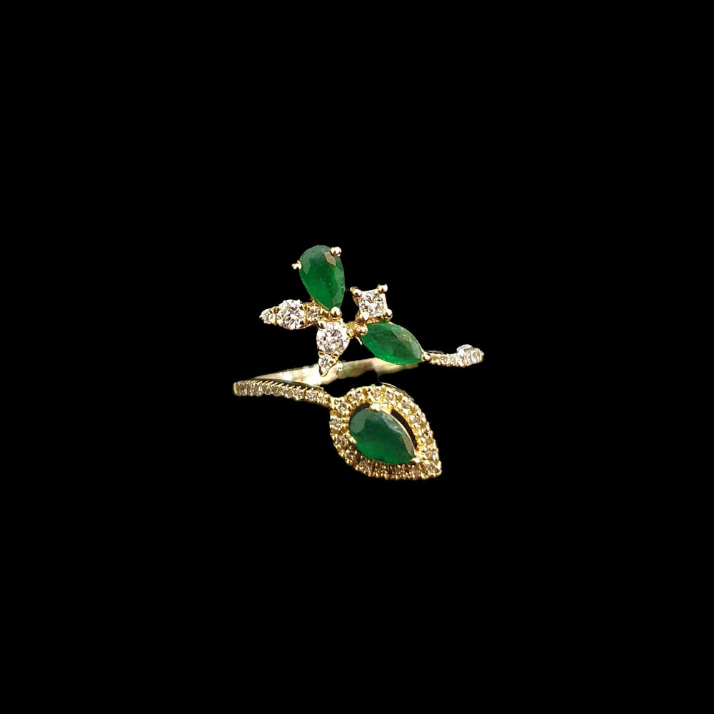 Emerald Cluster Ring