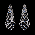Blue Sapphire & Diamond Royal Earring