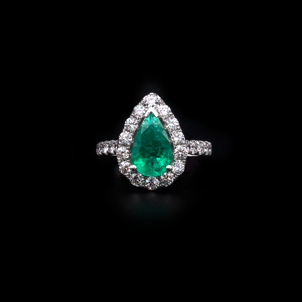 Emerald Pear Shape Ring