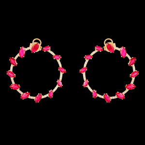 
            
                Load image into Gallery viewer, Inside Out Ruby Earrings
            
        