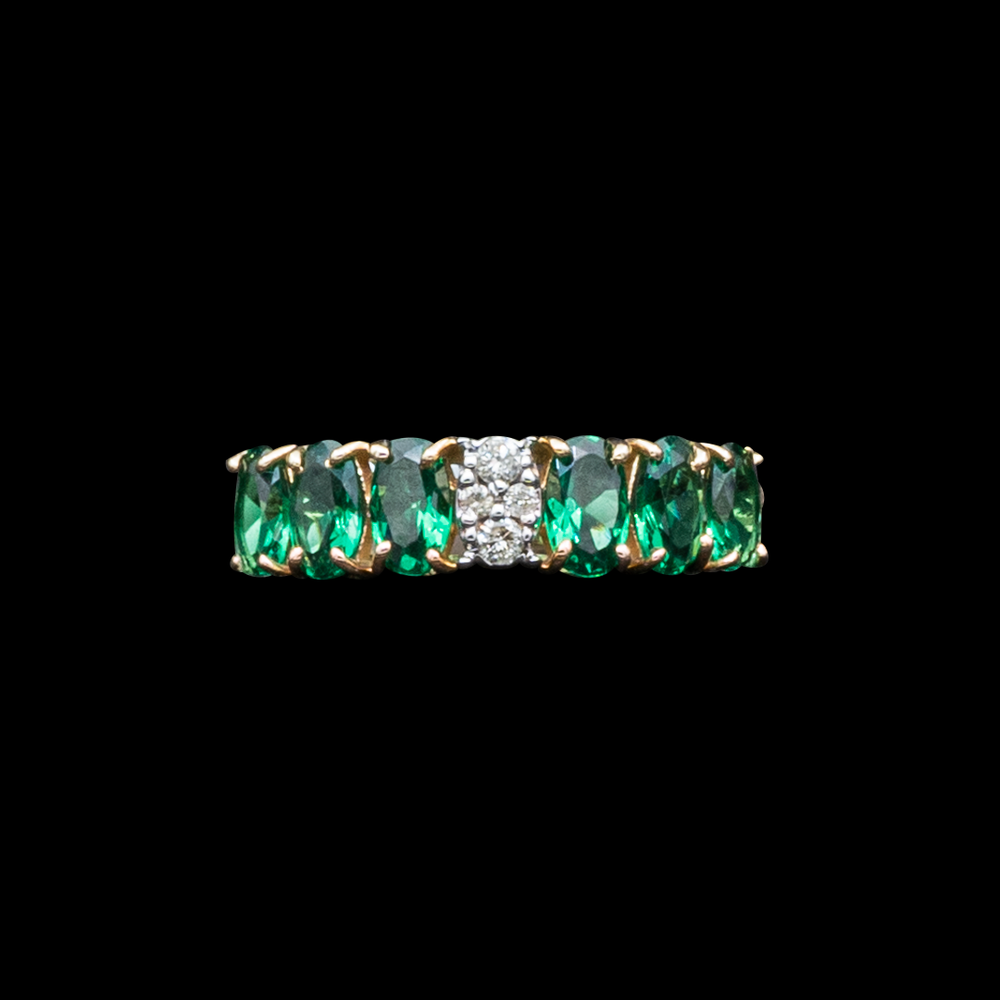 
            
                Load image into Gallery viewer, Emerald Eternity Band
            
        