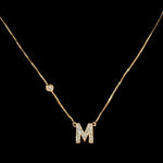 Personalized Initial Gold and Diamond Necklace