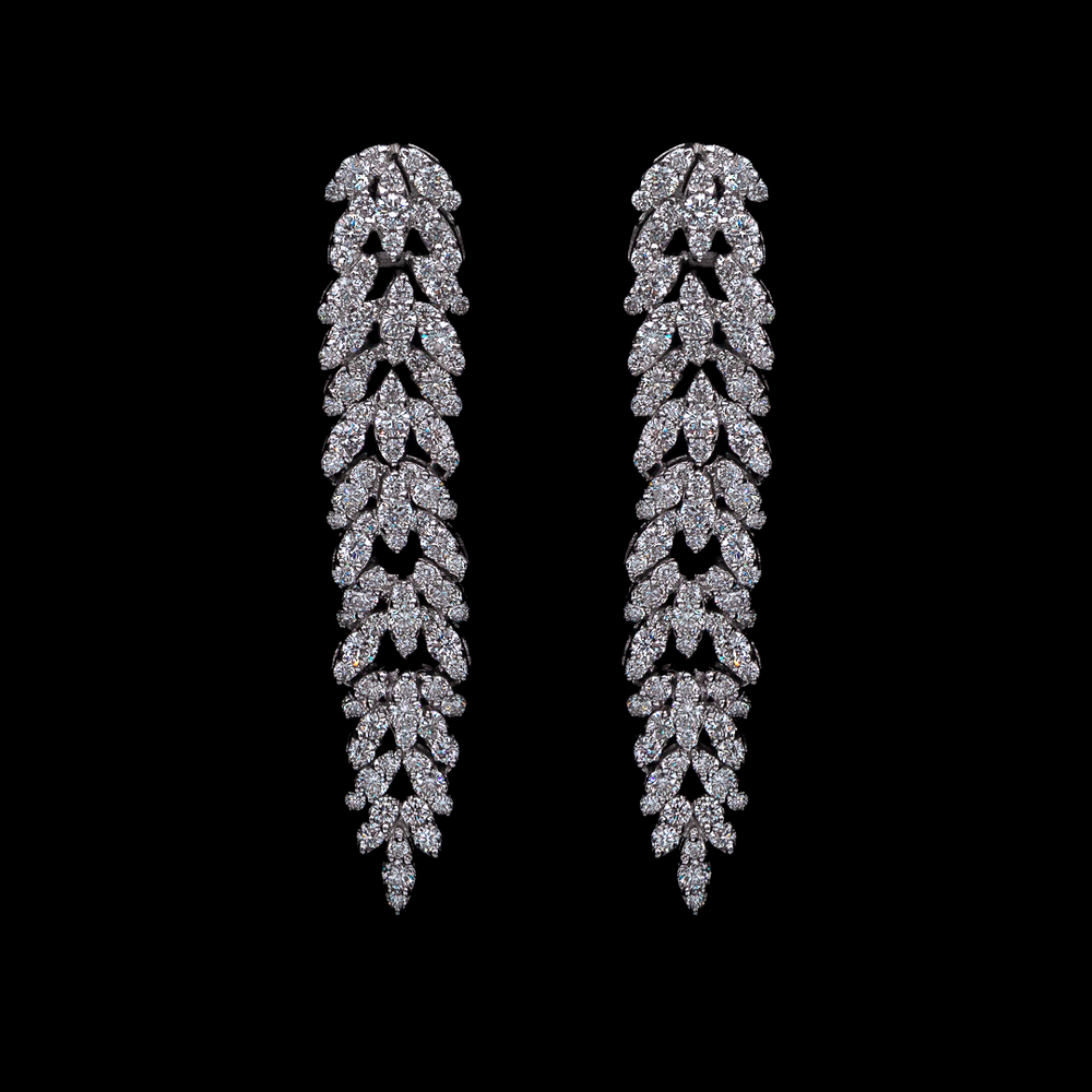 Diamond Modern Line Earrings