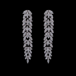 
            
                Load image into Gallery viewer, Diamond Modern Line Earrings
            
        