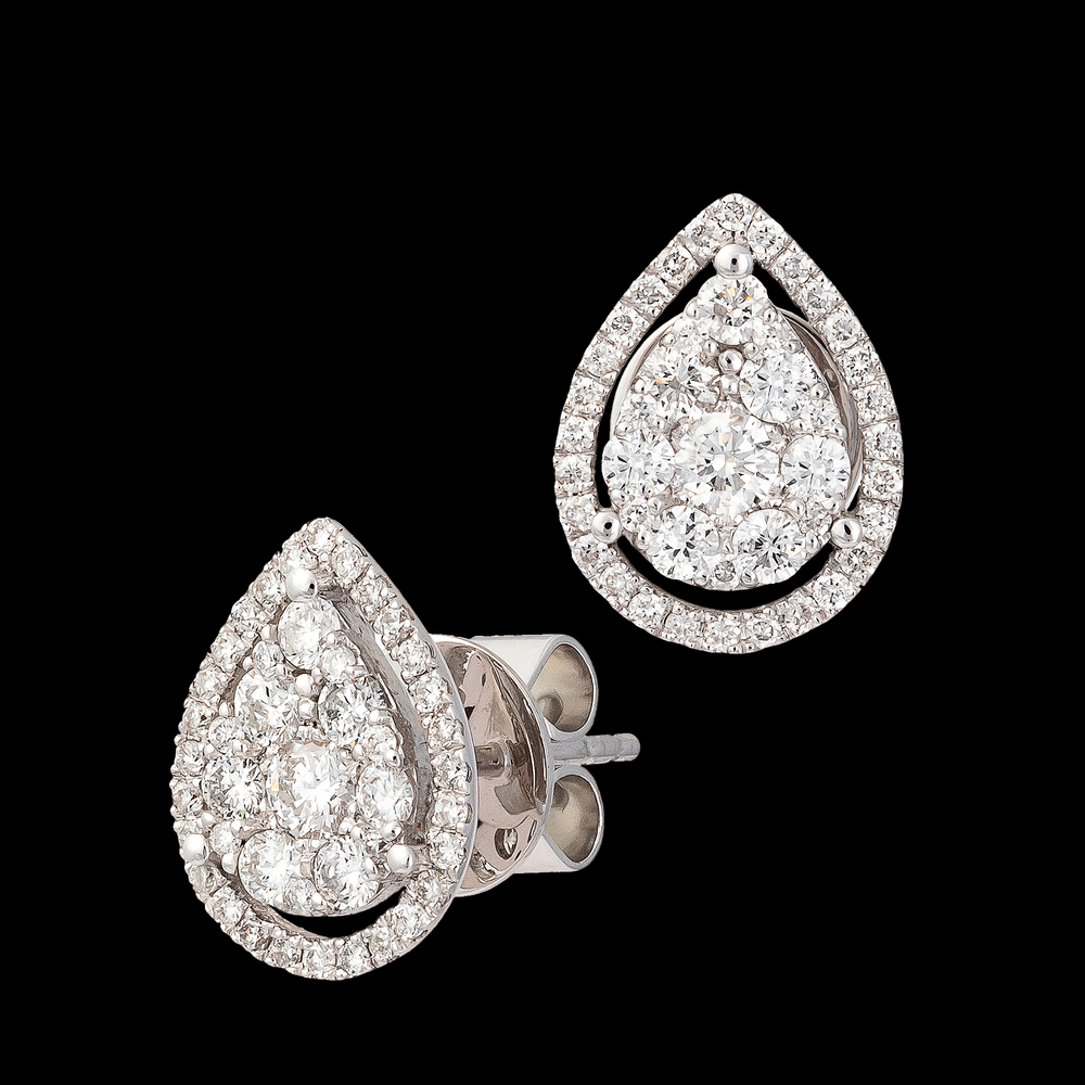 
            
                Load image into Gallery viewer, Pear Shape Pave Studs
            
        