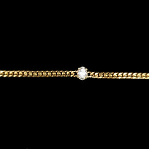 Cuban Link Oval Diamond Bracelet