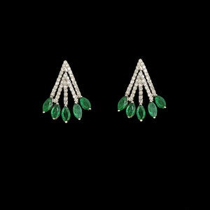Emerald Brush Earrings