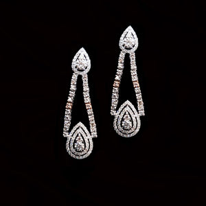 
            
                Load image into Gallery viewer, Modern Drop Diamond Earrings
            
        