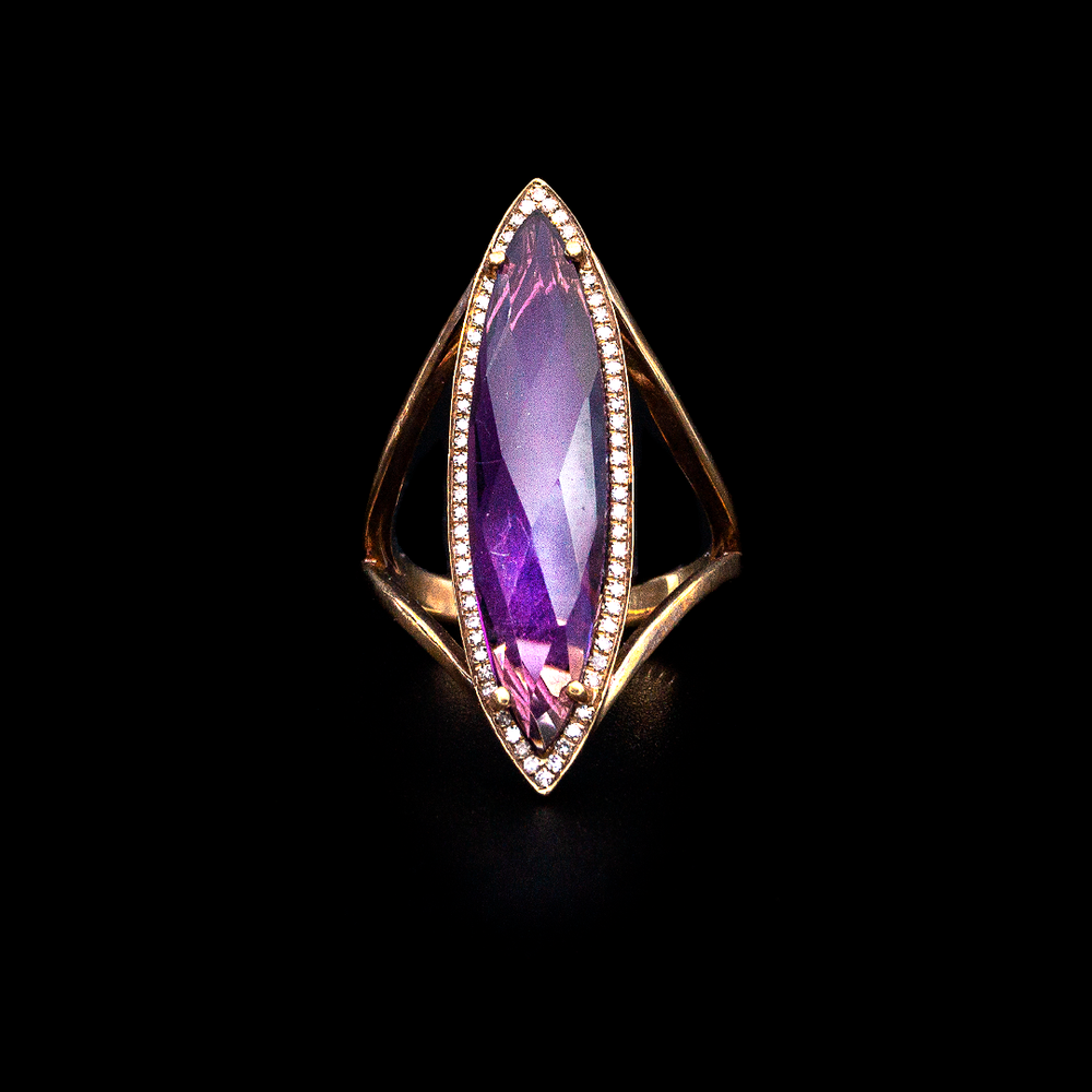 
            
                Load image into Gallery viewer, Marquise Amethyst Ring
            
        