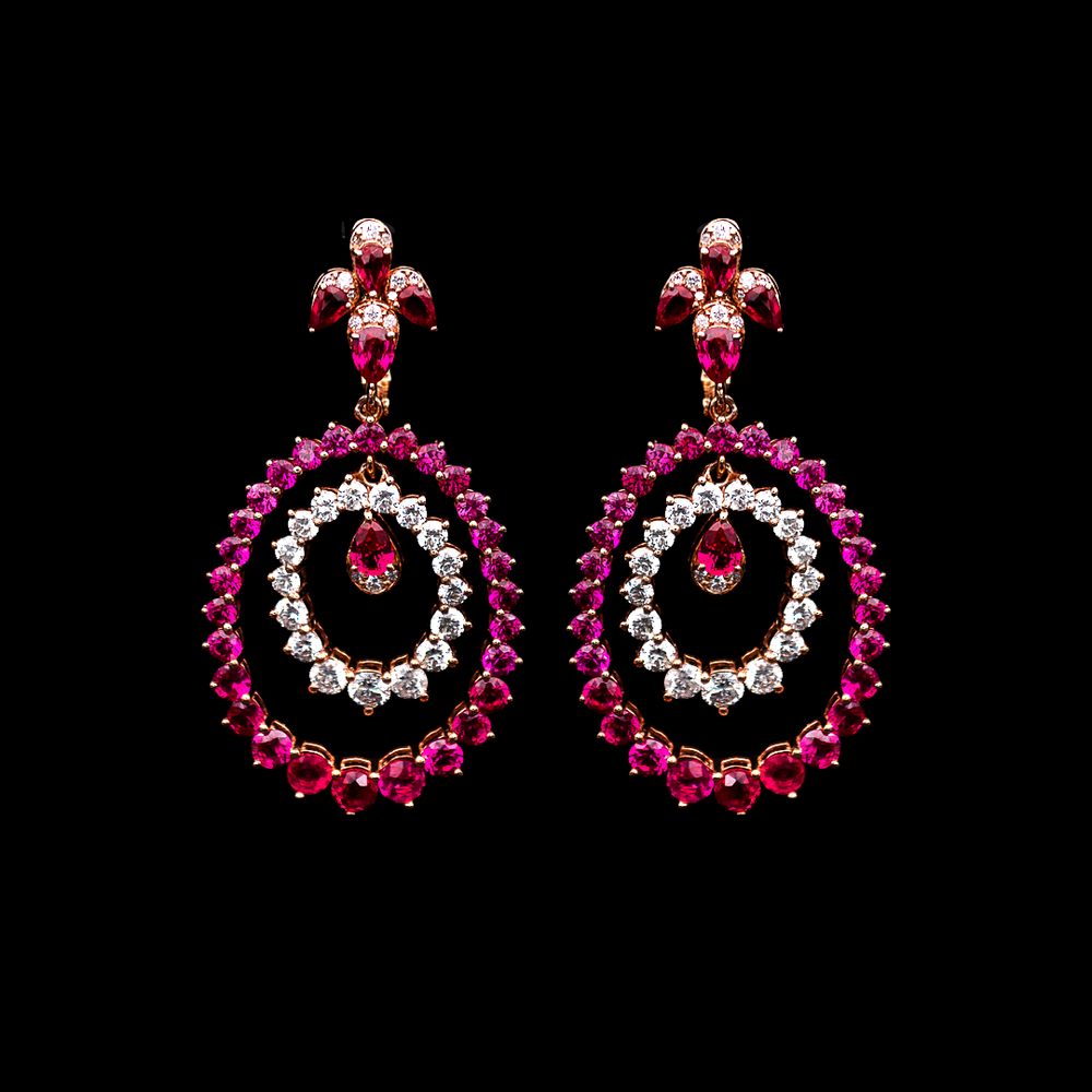 
            
                Load image into Gallery viewer, Ruby Hanging Earrings
            
        