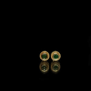 Emerald Bezel Earring