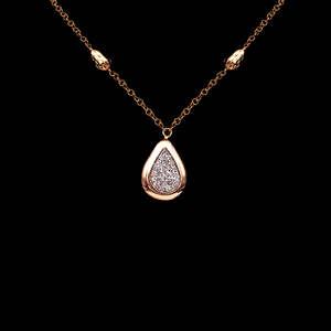 Pave Pear Shape Necklace