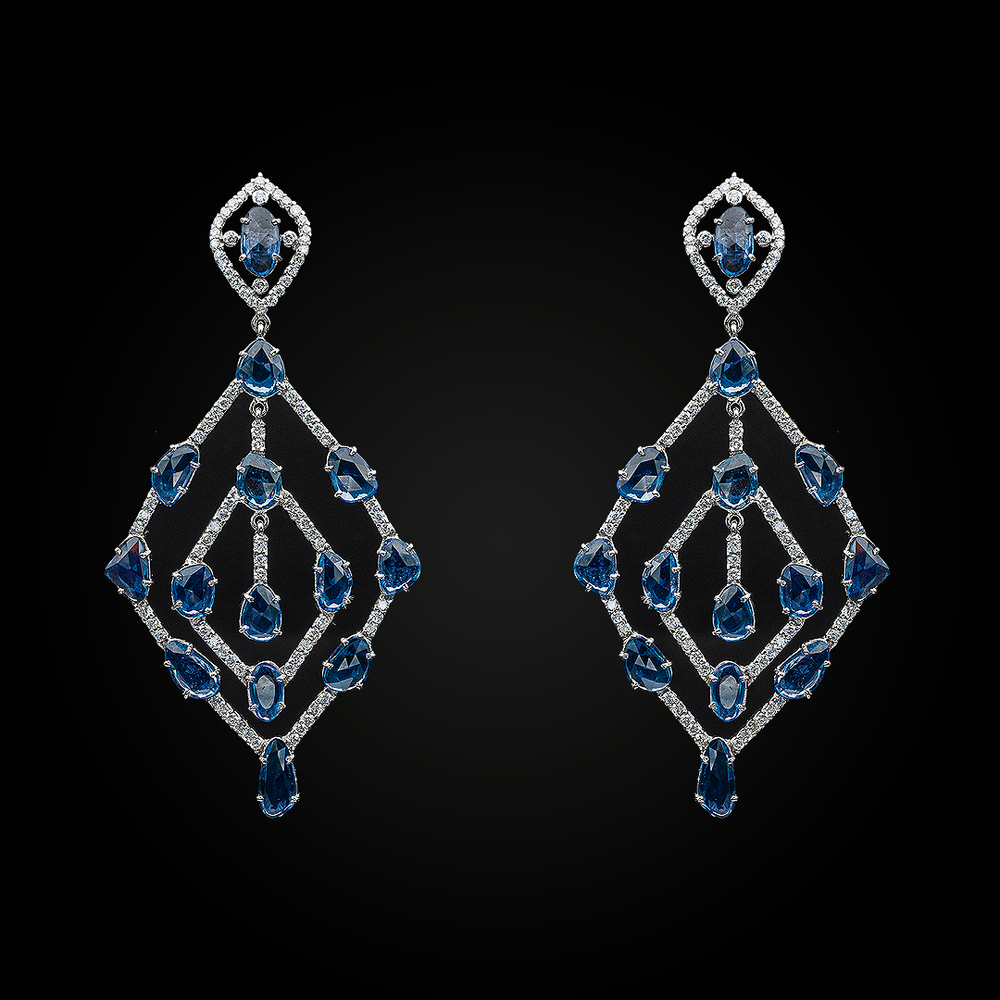 Sapphire Statement Earrings