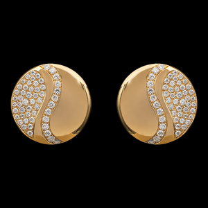 Ying Yang Gold Earrings