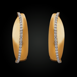 Gold and Diamond Line Hoops