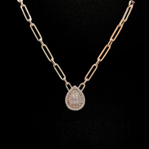 
            
                Load image into Gallery viewer, Pear Shape Diamond Necklace
            
        